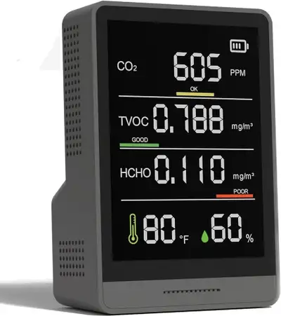 Professional Indoor AirQuality Monitor Indoor Portable CO2 Temp, View more