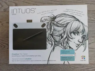 Wacom Intuos Draw Graphics Tablet - White (CTL490DW), View more