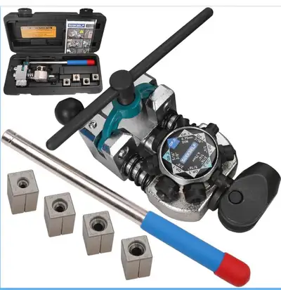 Professional Brake Line Flaring Tool Kit for 45 Degree Single, Double and Bubble Flares, 3/16", 1/4"...