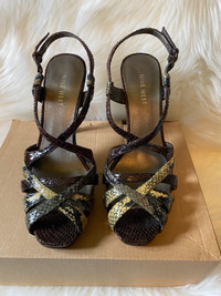 Nine West leather heels/sandals 