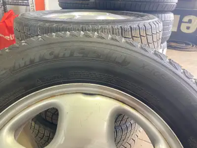 225/65R17 Michelin XIce Snow tires on rims 17x6.5 5x114.3 bolt pattern. Date code xx22. Excellent co...