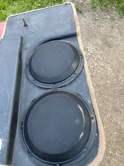 I have two Jl subwoofers dub 3 in a custom carpeted box for 2005 extended cab Silverado can sell wit...