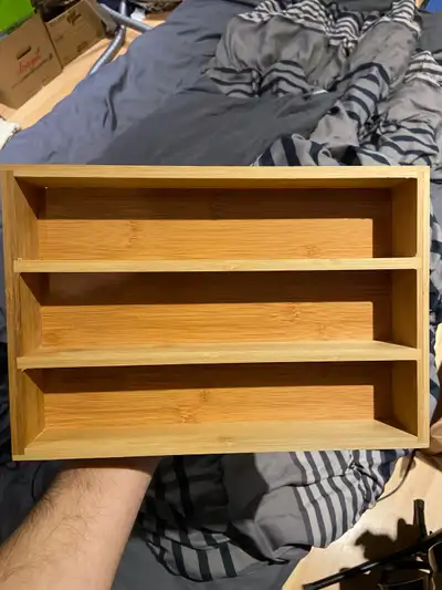 Little wooden shelf / kitchen utensils divider separator, View more