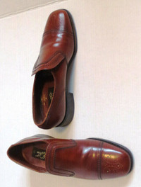 MENS Vintage leather EATON ENGLAND Dress SHOES Loafers SZ 8 1/2"