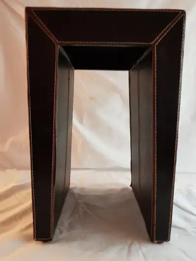 Italian leather covered table, View more