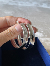 925 Sterling Silver Hoop Earrings