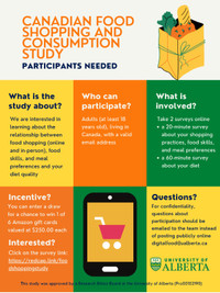 Participants Needed: Canadian Food Shopping & Consumption Study