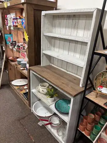 Hutch whitewash/pine local artisan made NEW• 3’Wx67”Hx1 in Hutches & Display Cabinets in North Bay - Image 3