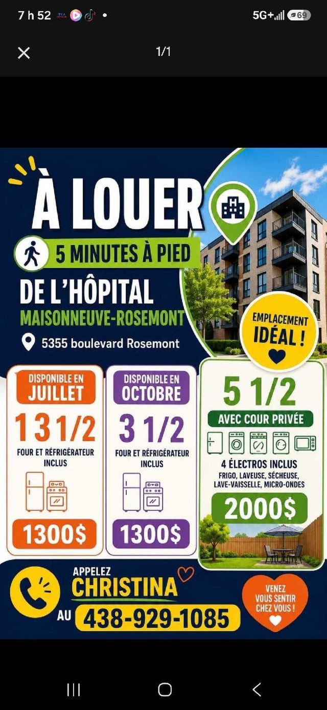 Logements dans 4plex à louer près de HMR — photo 1