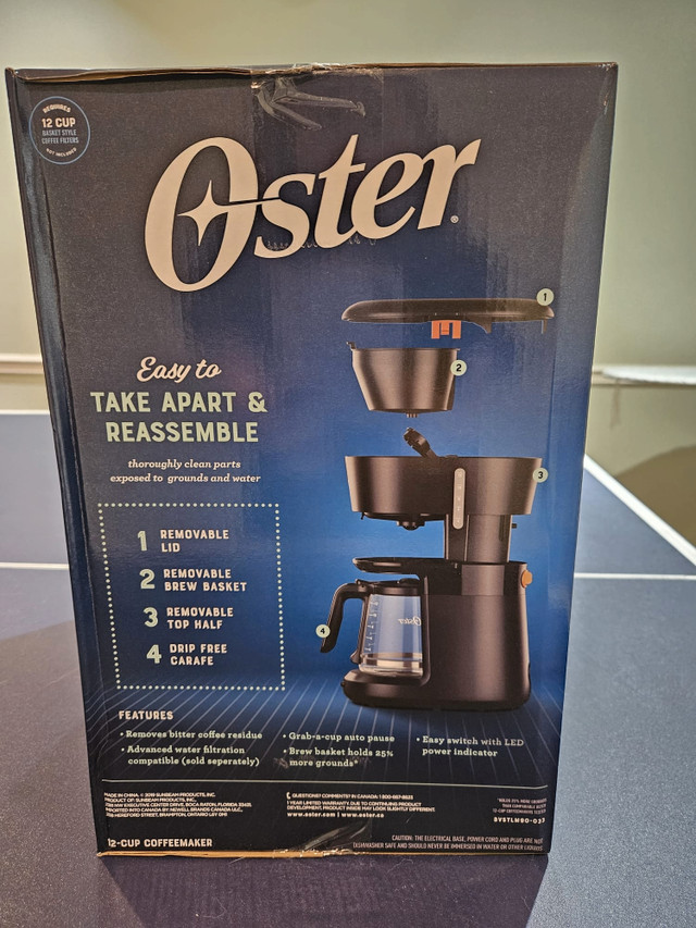 Brand New Oster 12 Cup Programmable Coffee Maker in Coffee Makers in Markham / York Region