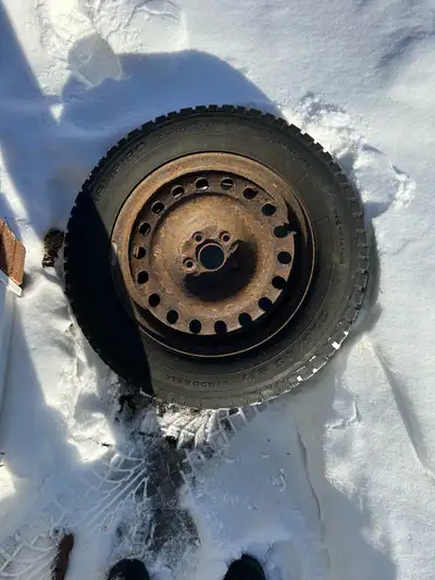 Winter tires on rims from a 2008 rav4, (please confirm bolt pattern) several years old from a vehicl...