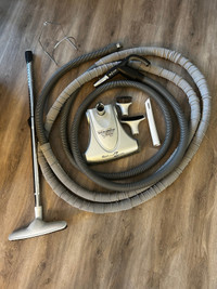 Central vacuum hose and attachments