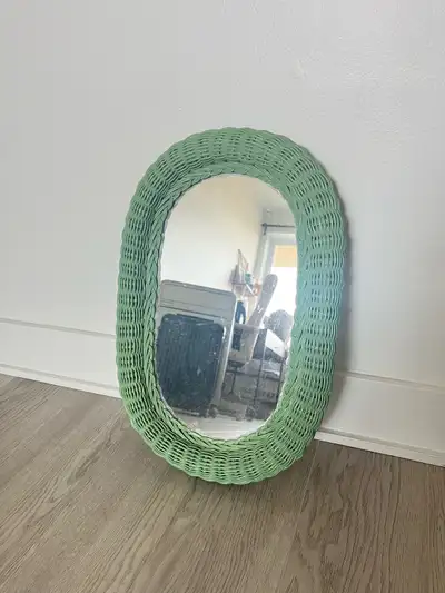 Vintage Wicker Mirror, View more