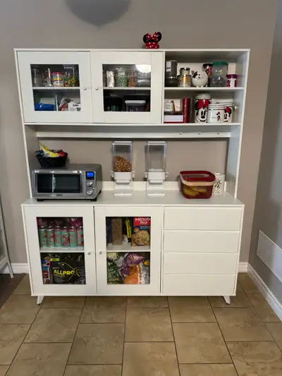 63” wide white  Kitchen panty, View more