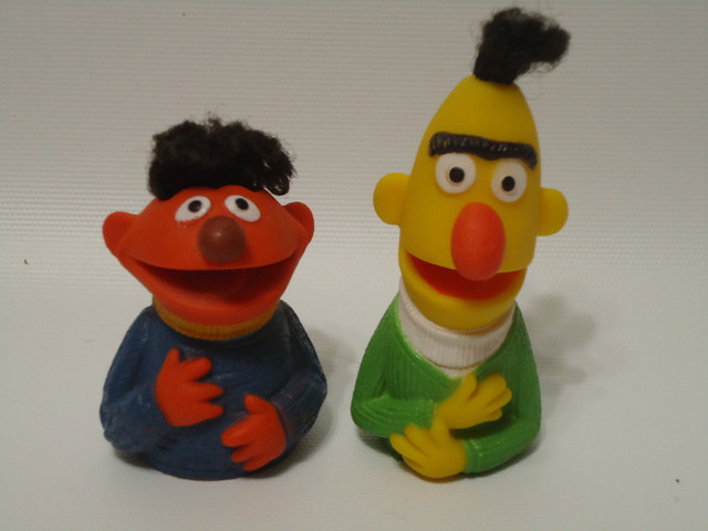 Vintage 70's Sesame street Bert and Ernie finger puppets in Toys & Games in Hamilton
