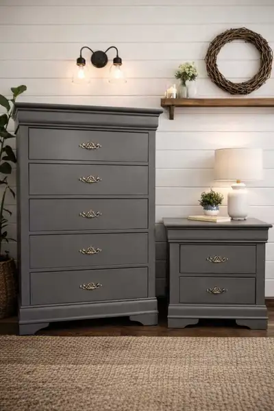 Matching dresser and night stand set, View more