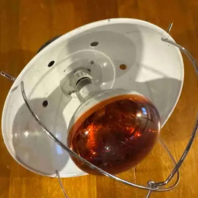 Brooder Lamp Holder With red heating lamp included