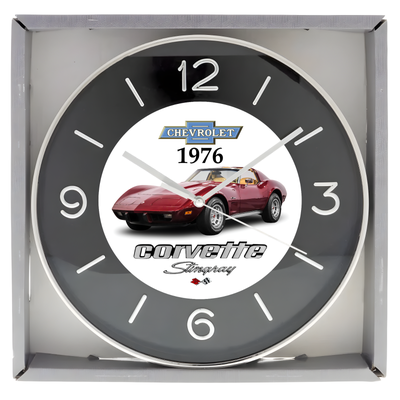 Brand new boxed wall clock approximately 10 inches in diameter featuring Custom designed artwork. Cl...