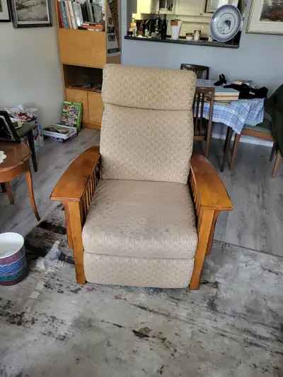 Solid chair, upholstery needs a little help. Cash only
