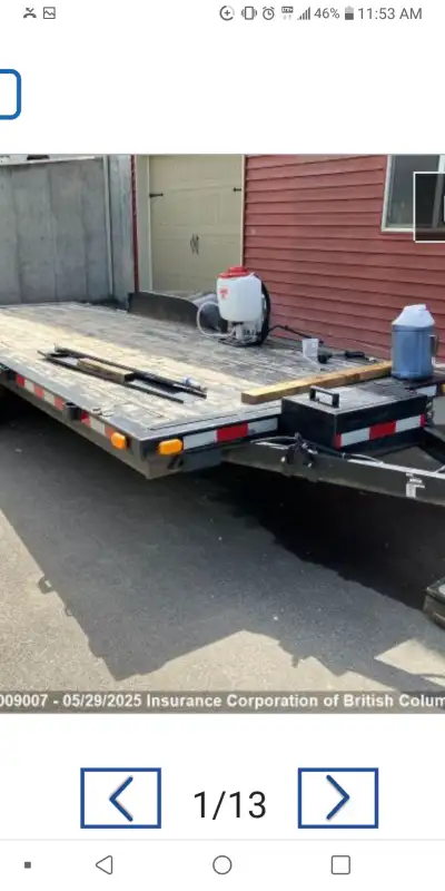 selling a parts only trailer located in Kelowna bc . has one wheel bent in , no registration. as is
