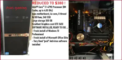 gaming machine, 4x core, 8 thread @ 4.0 GHz, 16 GB Ram ..., View more
