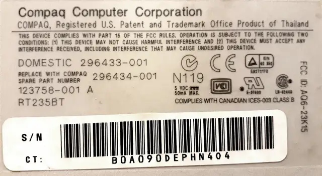 PS-2 keyboard  Compaq RT235BT in Mice, Keyboards & Webcams in City of Toronto - Image 3