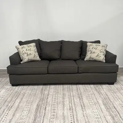 Urban Barn Patrick Charcoal Grey Couch Premium Comfortable Sofa , View more
