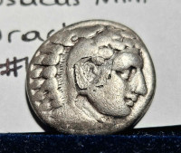 Ancient Macedon Alexander the Great Silver Drachm Lampsacus Mint