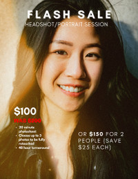 PHOTOGRAPHY SESSION - $100