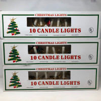 3 Boxes of Vintage Christmas Clip String Candle Lights Working