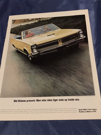 1965 Pontiac GTO Convertible Original Ad