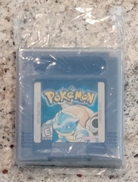 Original Authentic Pokemon Blue Gameboy Game Cartridge and Case