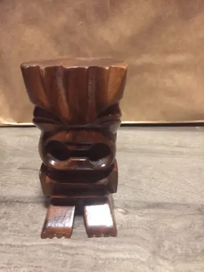 Hawaiian small wooden figurine, View more