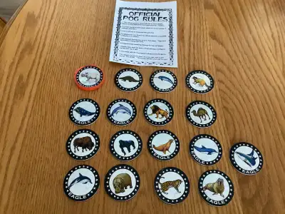 Pogs -( unlicensed pogs)-(milk caps) - 16 animals, a slammer,etc, View more