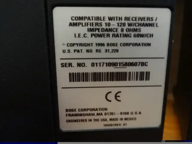 Bose 201 Series IV/120W/2way Speakers Pair/Black for sale in Speakers in Markham / York Region - Image 8