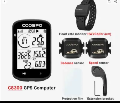 NEW-GEN GPS BIKE COMPUTER COOSPO 300 + HEART SPEED CADENCE SENSR, View more