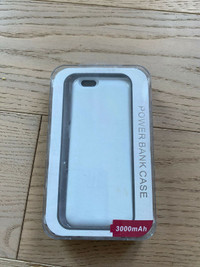 IPHONE 6 WHITE POWER BANK PROTECTION CASE 3000mAh NEW