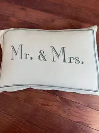 Mr. and Mrs. wedding lumbar pillow