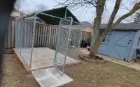Dog Kennels, Chainlink and wood fencing   concrete pads