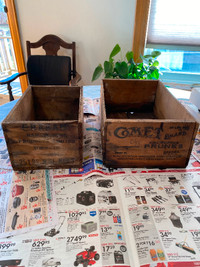 Antique wood bins