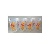 Disney Pooh & Piglet frosted 16 oz Drinking Glasses