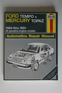 FORD Tempo MERCURY Topaz 1984-1991 Repair Manual Haynes