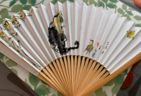 Chinese art watercolor folding fan