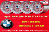 4 pcs. wheels BMW x spoke 7x15 ET20 M3 E30, 5 E12,