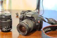 Canon EOS Rebel T2i camera and lenses