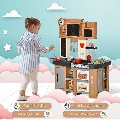 Qaba 58 PCS Kids Kitchen Play Cooking Toy Set in Toys & Games in City of Toronto - Image 4