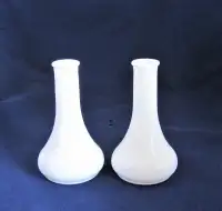 Two Milk Glass Bud Vases Wide Base $50 For Both Vases