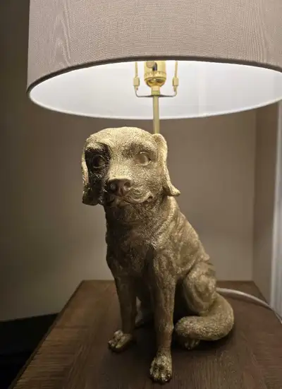 Collectible Gold Dog Decor Lamp , View more