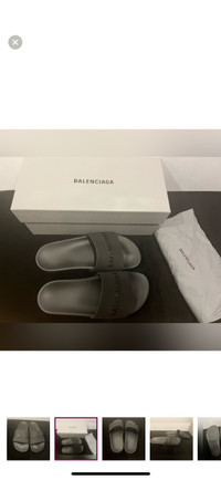 New Authentic Balenciaga Black Pool Slides / sandals