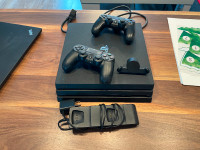 PS4 Pro w/2 Controllers and Charging Dock